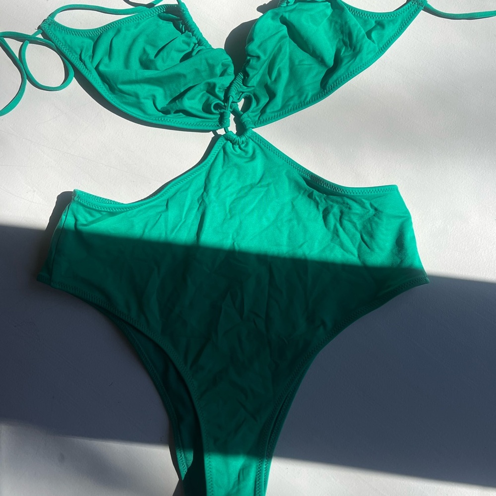 Kids Green One Piece Swimsuit